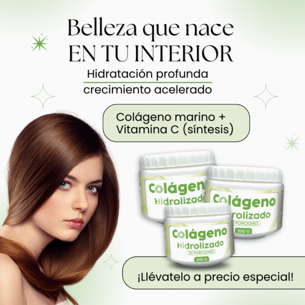 VitalVibe Colágeno Hidrolizado 200 g – 20 Porciones – con Vitamina C - Imagen 3