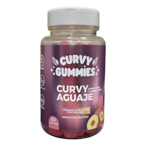 Curvy Gummies Aguaje son gomitas sabor a frutos rojos formuladas con aguaje y fitoestrógenos naturales, ideales para mujeres que buscan apoyar el equilibrio hormonal y realzar su figura de forma natural.