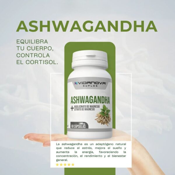 Ashwagandha 1000mg | Suplemento Adaptógeno Antiestrés y Energía Natural - Imagen 3