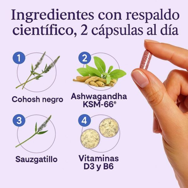 MENO Menopausia – Suplemento Natural para el Bienestar Femenino - Imagen 3