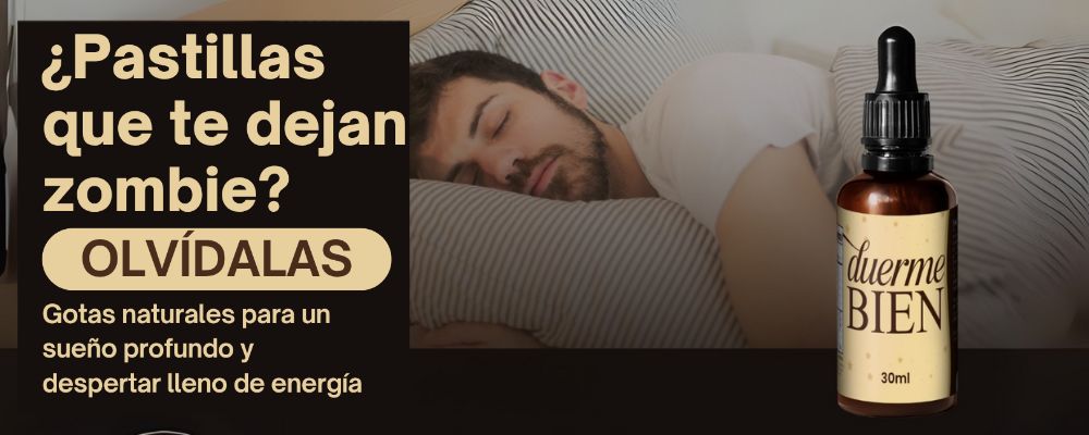 Gotas Duerme Bien suplemento natural para dormir mejor con melatonina valeriana y pasiflora